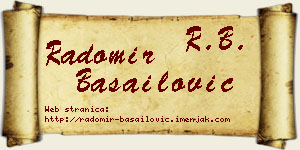 Radomir Basailović vizit kartica